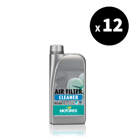 12x Nettoyant filtre à air MOTOREX Air Filter Cleaner biodégradable 1L - entretien moto haute performance