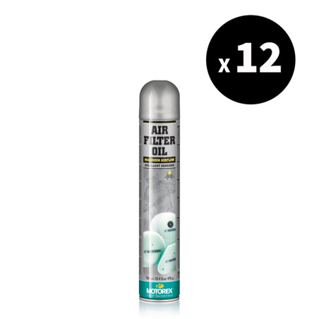 12x Spray huile filtre à air MOTOREX Air Filter 26 75ml - protection moteur moto tout-terrain