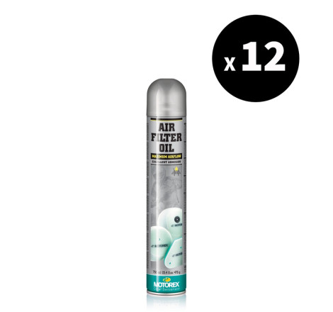 12x Spray huile filtre à air MOTOREX Air Filter 26 75ml - protection moteur moto tout-terrain