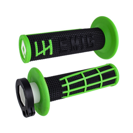 Revêtements de poignées ODI EMIG 2.0 V2 Lock-On noir/vert