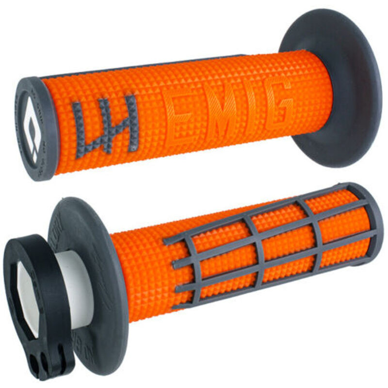 Revêtements de poignées ODI EMIG 2.0 V2 Lock-On graphite/orange