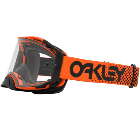 Masque OAKLEY Airbrake MX Moto Orange B1B – écran clair