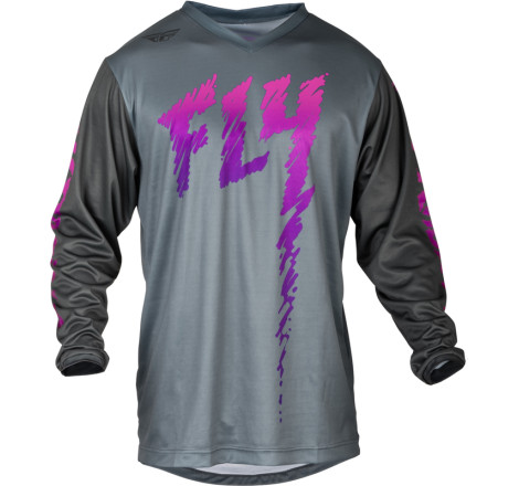 Maillot enfant FLY RACING F-16 - gris/anthracite/rose
