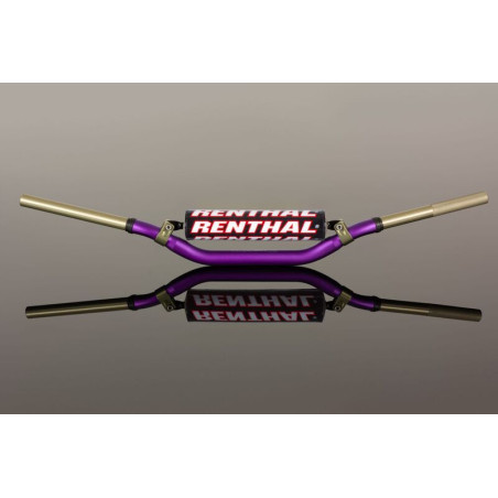 Guidon RENTHAL Twinwall 996 Villopoto/Stewart violet