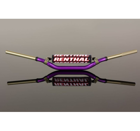 Guidon RENTHAL Twinwall 996 Villopoto/Stewart violet
