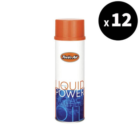 12x Spray huile filtre à air TWIN AIR Liquid Power 500ml - protection moteur moto tout-terrain