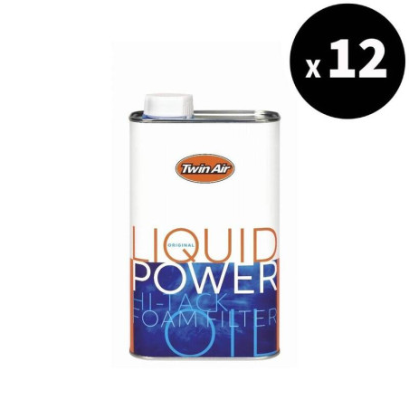 12x Huile filtre à air TWIN AIR Liquid Power 1L - protection moteur moto tout-terrain