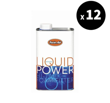 12x Huile filtre à air TWIN AIR Liquid Power 1L - protection moteur moto tout-terrain