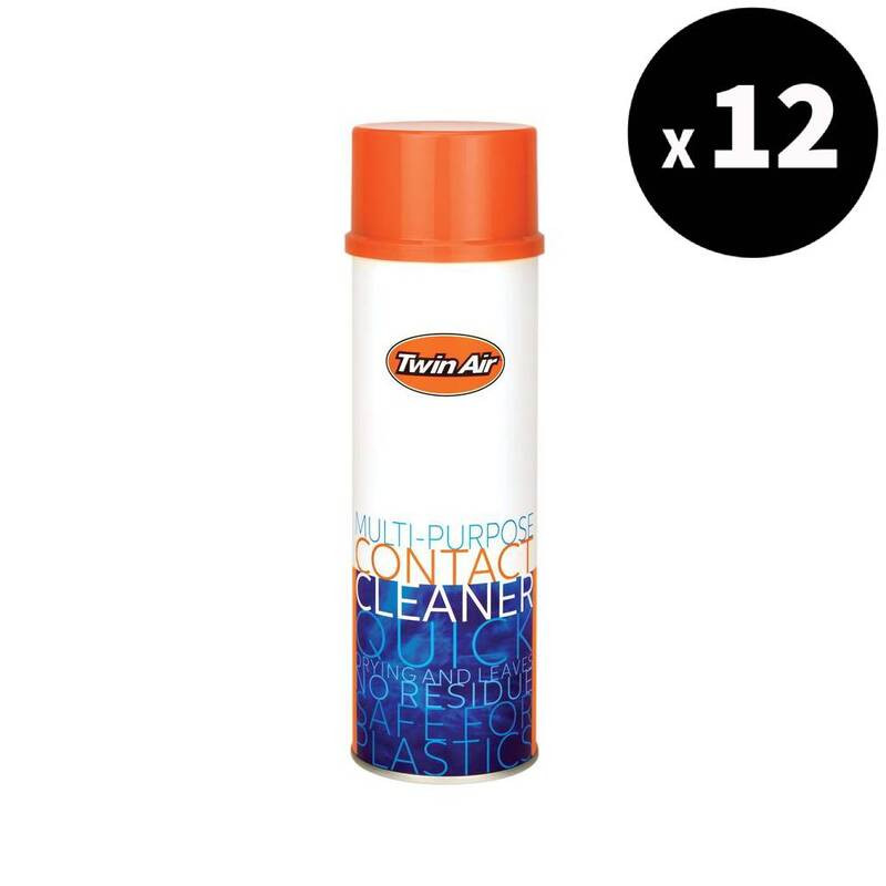 12x Spray Contact Cleaner TWIN AIR 500ml - nettoyant contacts électriques moto haute performance