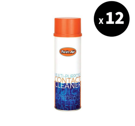 12x Spray Contact Cleaner TWIN AIR 500ml - nettoyant contacts électriques moto haute performance