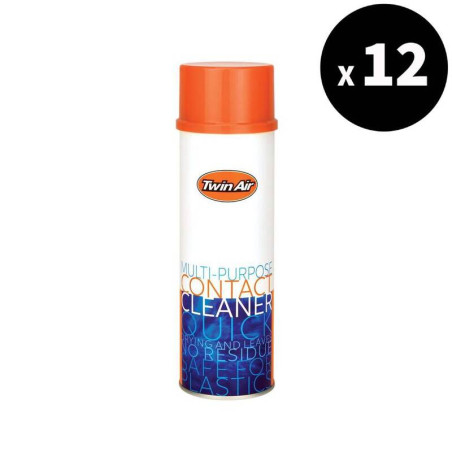 12x Spray Contact Cleaner TWIN AIR 500ml - nettoyant contacts électriques moto haute performance