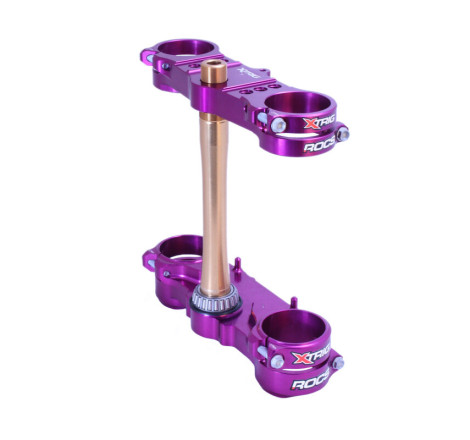 Té de fourche XTRIG ROCS Tech – Violet 125 YZ 2006 à 2026