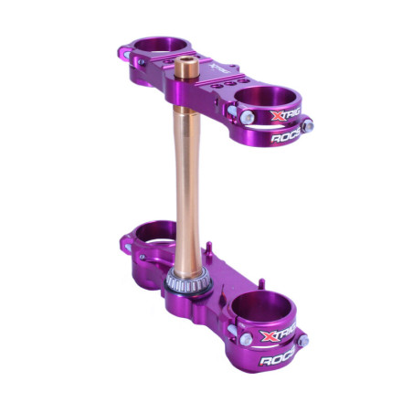 Té de fourche XTRIG ROCS Tech – Violet 125 YZ 2006 à 2026