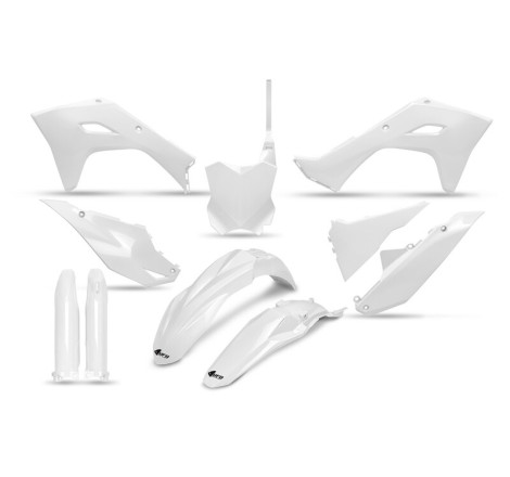 Kit plastiques complet UFO blanc pour Kawasaki KX-F 250 / 450