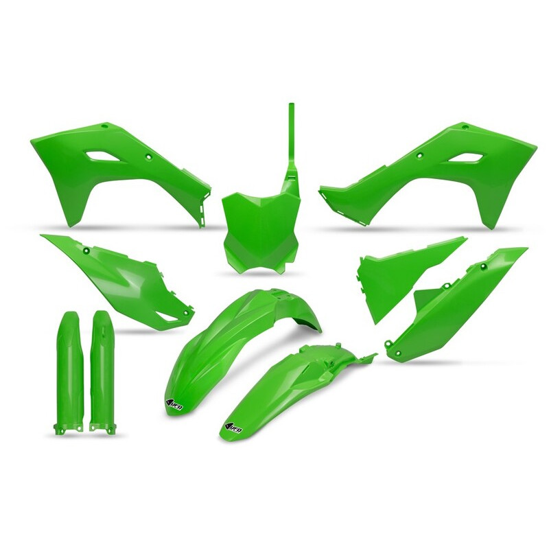 Kit plastiques complet UFO Vert pour Kawasaki KX-F 250 / 450
