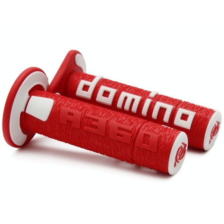 Revêtements Domino A360 Off-road Comfort Grips ergonomiques rouge