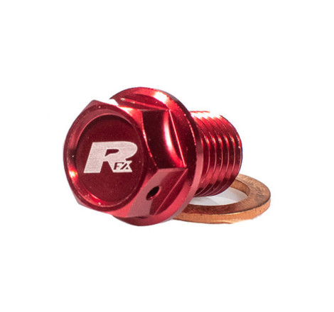 Bouchon de vidange aimanté RFX [M12 x 12 mm x 1,50] - rouge