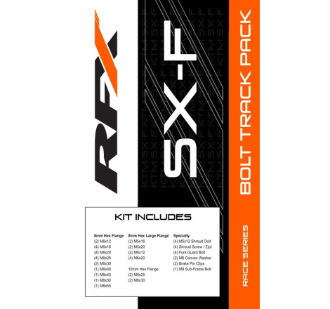 Kit visserie Track Pack RFX Race Series