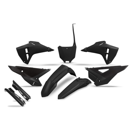 Kit plastiques complet + protections de fourche UFO Noir pour Honda CRF 250 / 450 – 2025