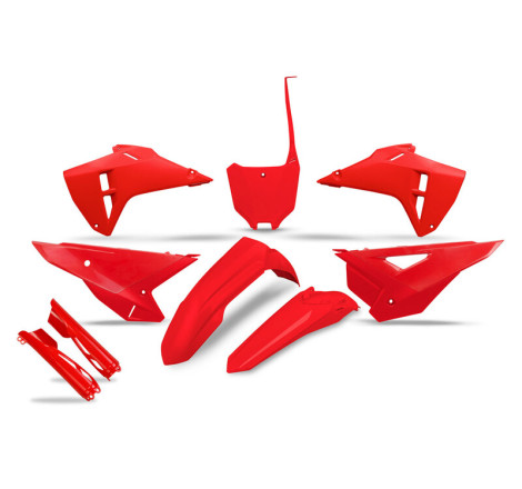 Kit plastiques complet + protections de fourche UFO Rouge pour Honda CRF 250 / 450 – 2025