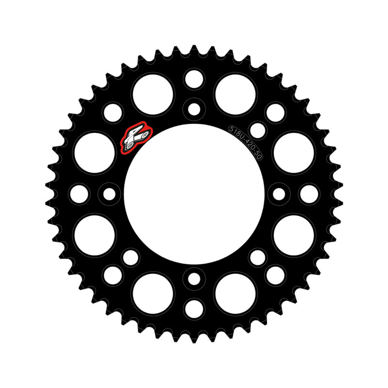 Couronne RENTHAL 48 dents aluminium ultra-light anti-boue noire pour 65 SX/TC/MC 2025