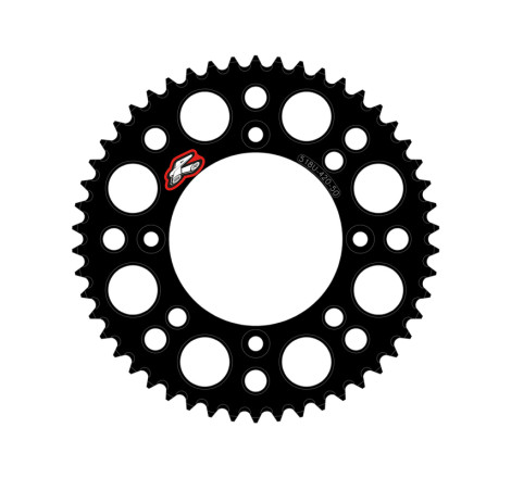 Couronne RENTHAL 48 dents aluminium ultra-light anti-boue noire pour 65 SX/TC/MC 2025