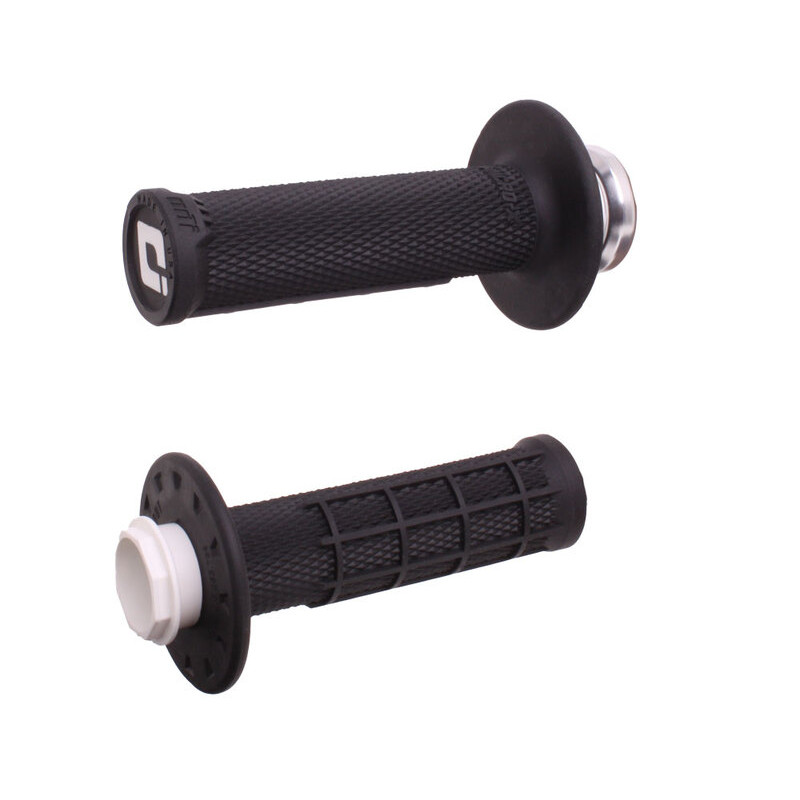 Revêtements ODI Micro-X Lock-On semi-gaufré grips noir/argent