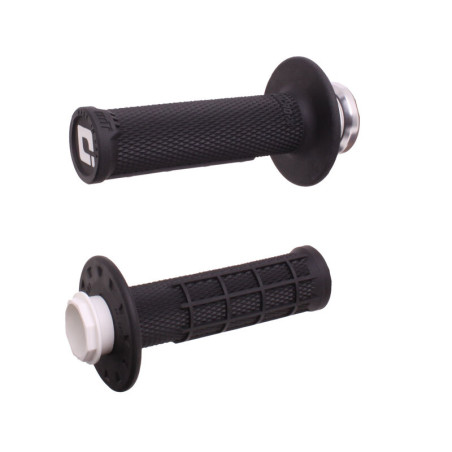 Revêtements ODI Micro-X Lock-On semi-gaufré grips noir/argent
