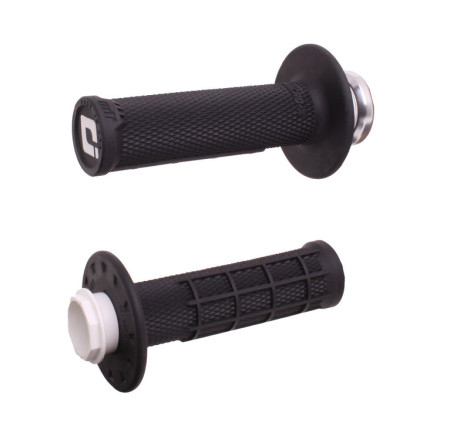 Revêtements ODI Micro-X Lock-On semi-gaufré grips noir/argent
