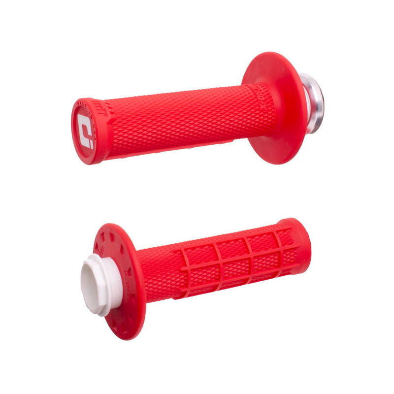 Revêtements ODI Micro-X Lock-On semi-gaufré grips rouge/noir