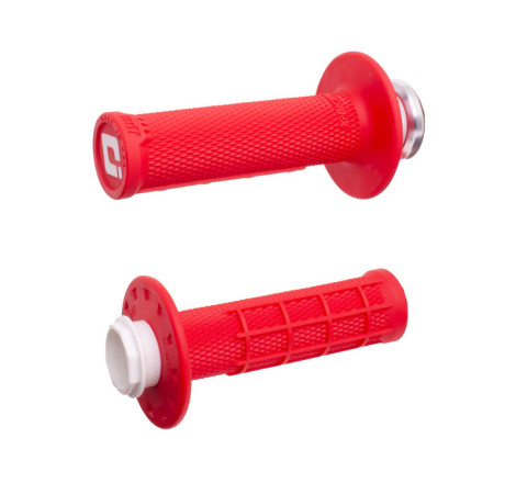 Revêtements ODI Micro-X Lock-On semi-gaufré grips rouge/noir