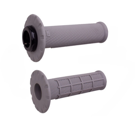 Revêtements universels ODI Lock-On semi-gaufré grips gris/argent