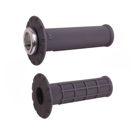 Revêtements universels ODI Lock-On semi-gaufré grips graphite/argent