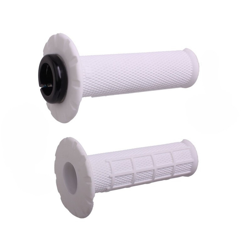 Revêtements universels ODI Lock-On semi-gaufré grips blanc/noir