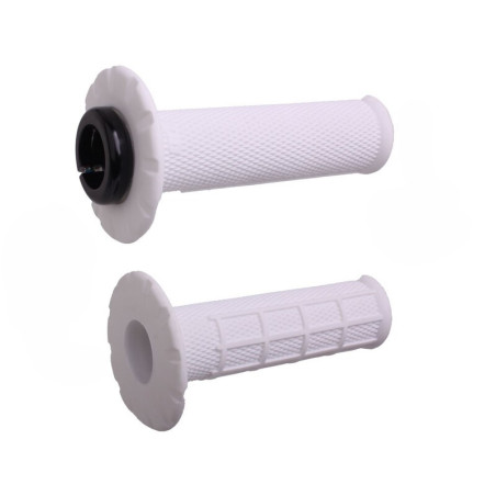 Revêtements universels ODI Lock-On semi-gaufré grips blanc/noir
