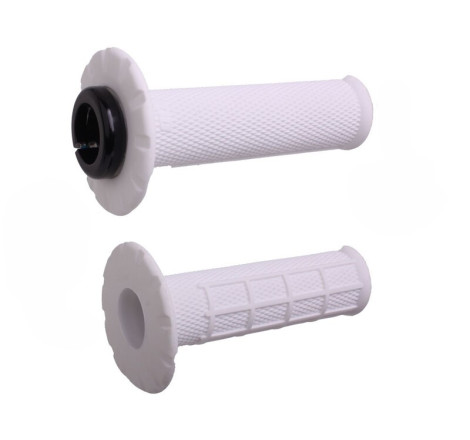 Revêtements universels ODI Lock-On semi-gaufré grips blanc/noir