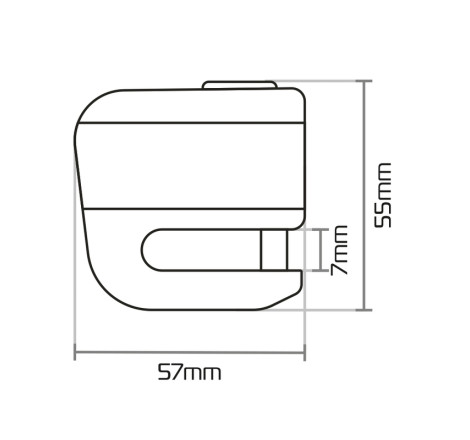 Bloque-disque OXFORD XA5 Alarm - noir