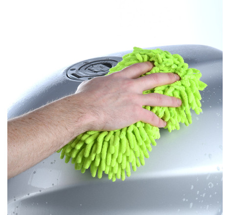 Gants éponge microfibre Oxford Products - nettoyage et lustrage moto sans rayures