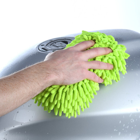 Gants éponge microfibre Oxford Products - nettoyage et lustrage moto sans rayures