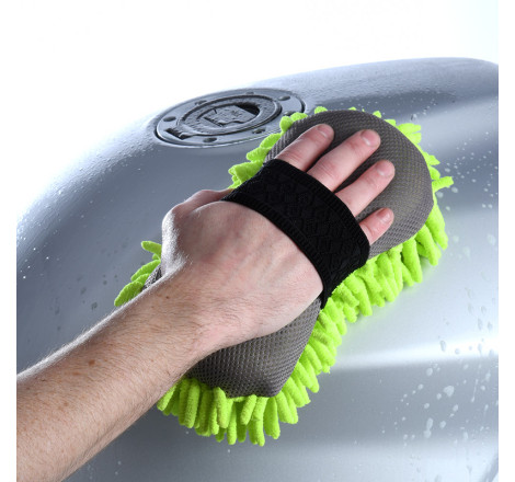 Gants éponge microfibre Oxford Products - nettoyage et lustrage moto sans rayures