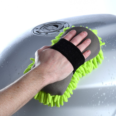 Gants éponge microfibre Oxford Products - nettoyage et lustrage moto sans rayures