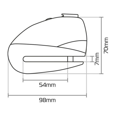 Bloque-disque OXFORD Screamer 7 - Ø7mm noir