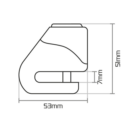 Bloque-disque OXFORD XD5 - 5mm jaune/noir