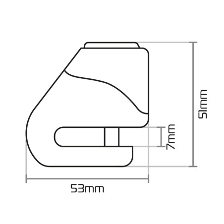 Bloque-disque OXFORD XD5 - 5mm jaune/noir