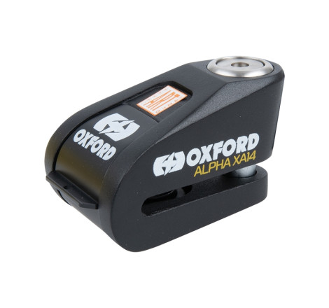 Bloque-disque alarme OXFORD XA14 - Ø14mm inox noir
