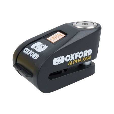 Bloque-disque alarme OXFORD XA14 - Ø14mm inox noir