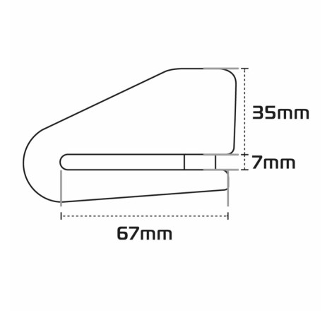 Bloque-disque alarme OXFORD XA14 - Ø14mm inox noir