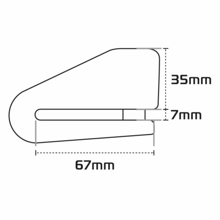 Bloque-disque alarme OXFORD XA14 - Ø14mm inox noir