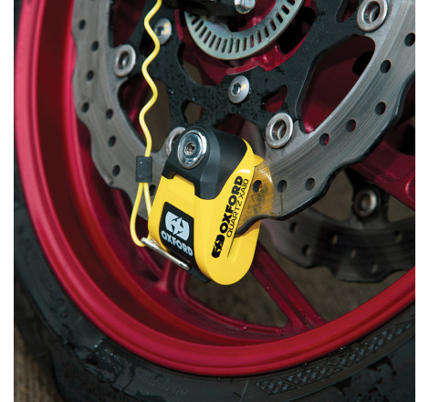 Bloque-disque alarme OXFORD XA10 - Ø10mm jaune/noir