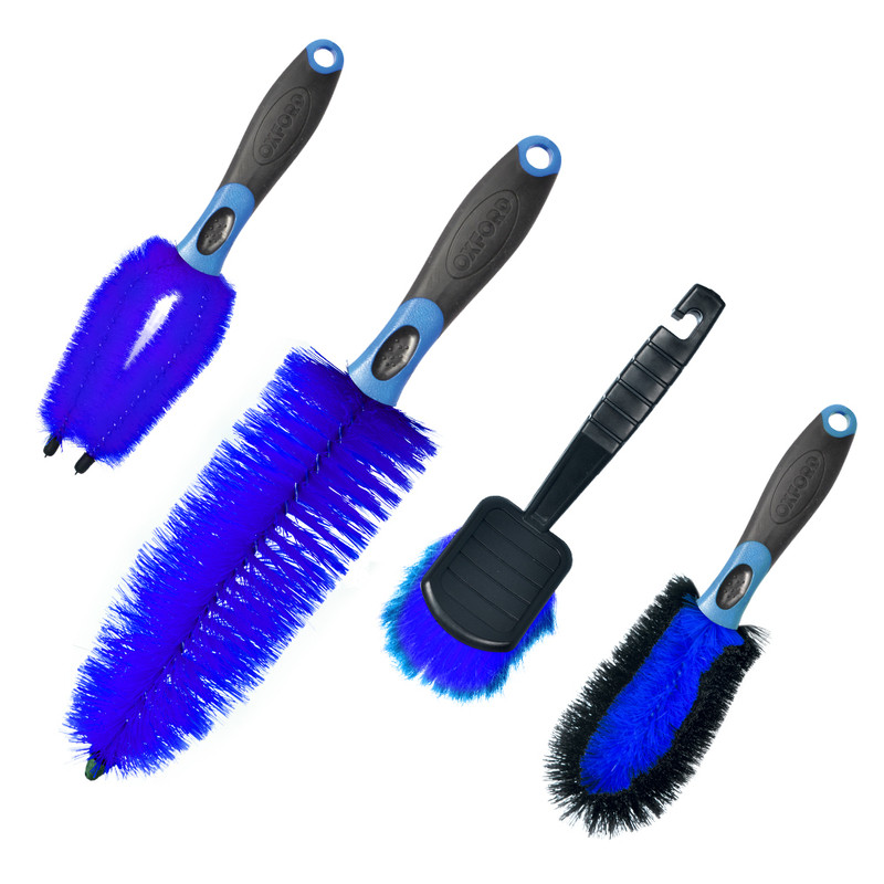 Kit de brosses de nettoyage Oxford Products - entretien moto complet et précis haute efficacité